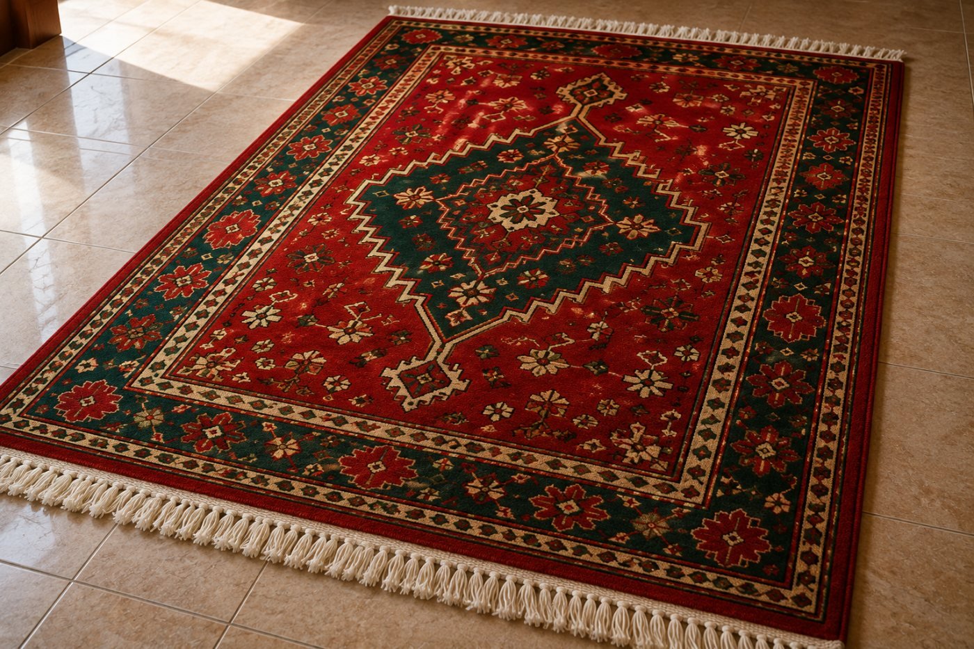 Tapis en laine apr&egrave;s nettoyage
